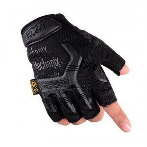 Перчатки тактические Mechanix M-Pact (реплика) беспалые ЧЕРНЫЕ